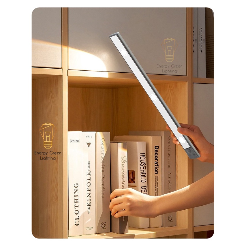 Ảnh Thanh Led Dán Tủ Energy Green Lighting Cảm Biến L1601 - (20-30-40cm) - Dán Tường - Hầm Cầu Thang 4