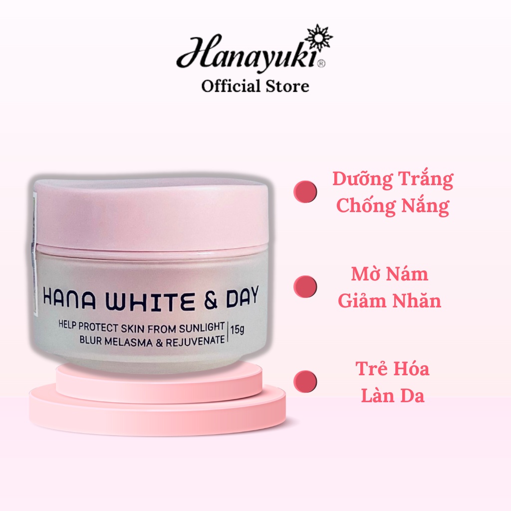 Ảnh Kem Dưỡng Trắng Da Ngày & Đêm Hanayuki Chính Hãng 4