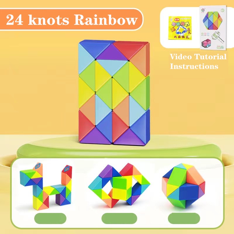 Đồ Chơi Khối Rubik 72 Màu Cầu Vồng Phát Triển Trí Não Cho Trẻ Em