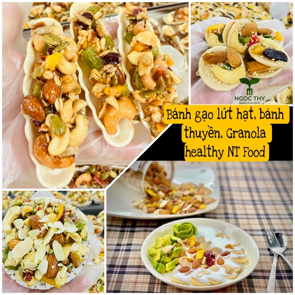 Tổng hợp bánh healthy hạt dinh dưỡng - Granola/ bánh thuyền gạo lứt mix ...