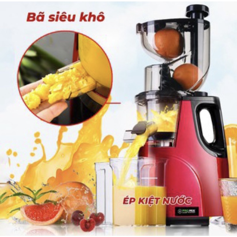 Giảm 70% Máy ép chậm trái cây Hoa Quả Xuất xứ Thái Lan Công Suất mạnh 260W, Gấp đôi máy ép thường, không lẫn bã
