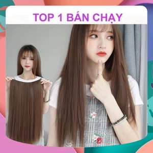 TÓC GIẢ THẲNG KẸP DẢI 5 BẤM CHO NỮ DÀI 55-60CM