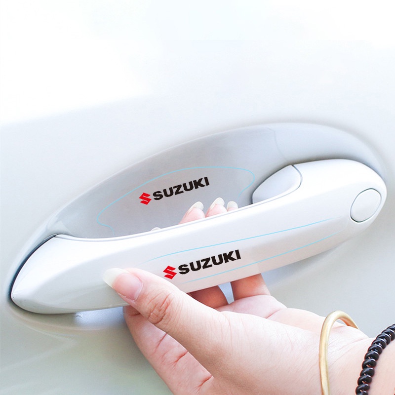 Bộ 8 Miếng Dán TPU Trong Suốt Chống Trầy Cho Tay Nắm Cửa Xe Hơi Suzuki Swift XL7 vitara Jimny SX4 S-Cross Presso Ciaz ERTIGA Celerio
