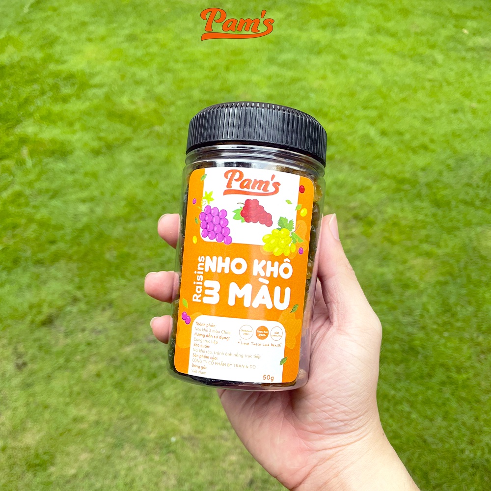 Nho Khô Sấy Mọng Không Đường Vị Chua Ngọt Tự Nhiên Pams 200g/hũ