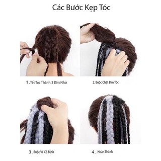 Tóc Giả Tết Thời trang Phong Cách Hip Hop Cho Nữ (Giá 1 Bên) HaminStore