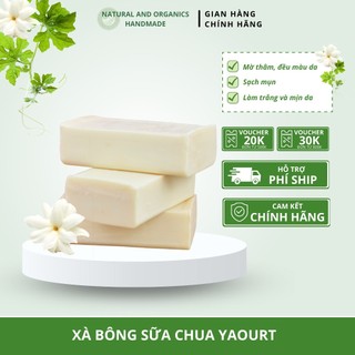Xà Bông Sữa Chua Yaourt Nguyên Chất, Xà Phòng Dược Liệu Giảm Thâm Mụn Và Trắng Da Hiệu Quả 100gr