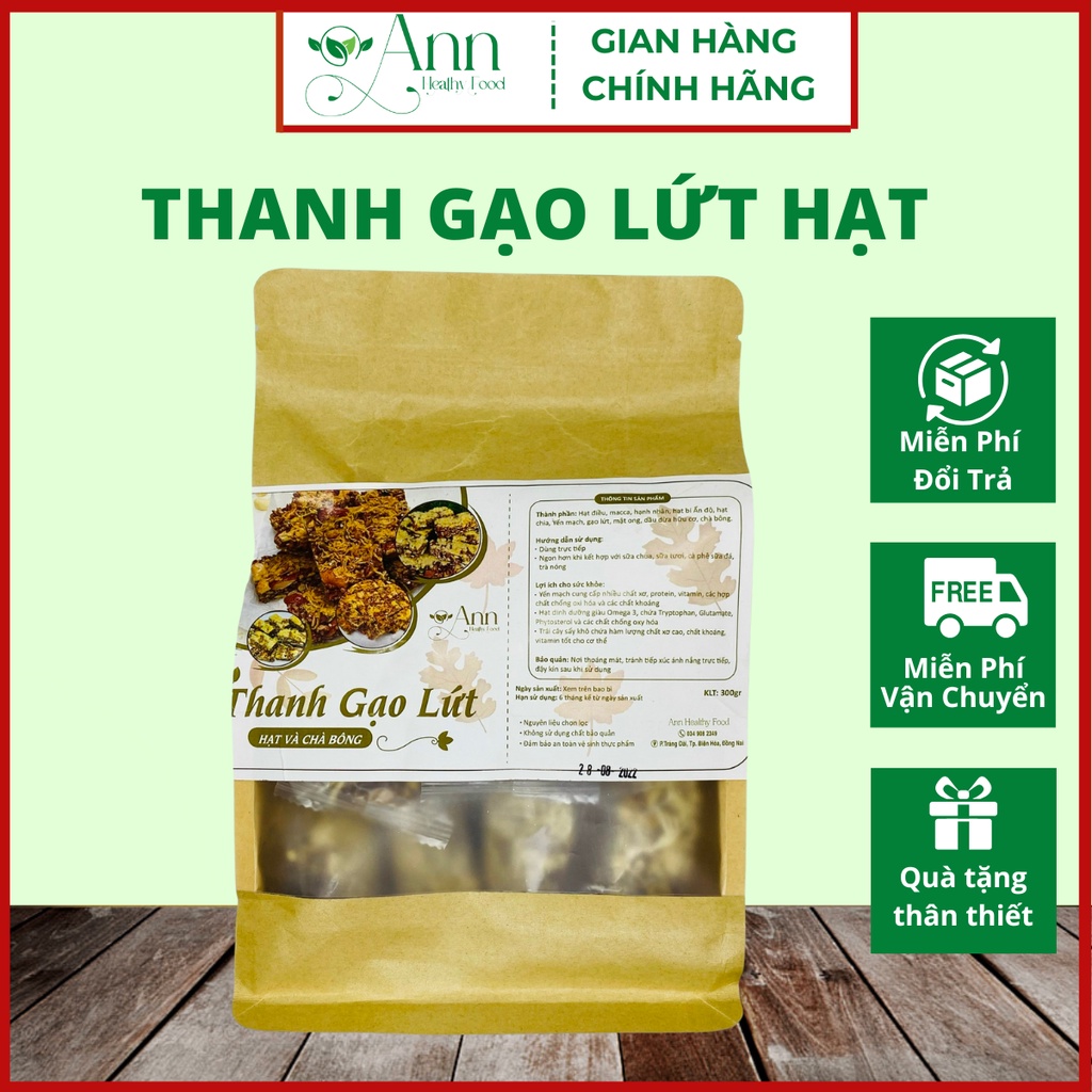 Thanh cơm gạo lứt 500gr Ann Healthy Food ngũ cốc chà bông rong biển ăn liền Shopee Việt Nam