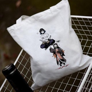 Túi Xách Vải Canvas In Họa Tiết Hoạt Hình Demon Slayer Kimetsu No Yaiba Kamado Tanjirou Cho Nữ