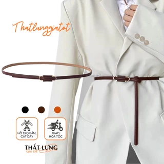 Thắt lưng nữ bản nhỏ không lỗ bản 1cm phối blazer, đai váy nhỏ phối đầm TL423 - Thắt Lưng Giá Tốt