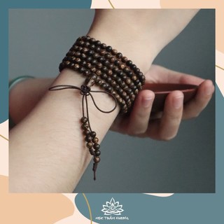Vòng Tay Trầm Hương Chuỗi Tràng 216 Hạt 4mm Trầm Sánh Chìm - Mộc Trầm Hương MTH
