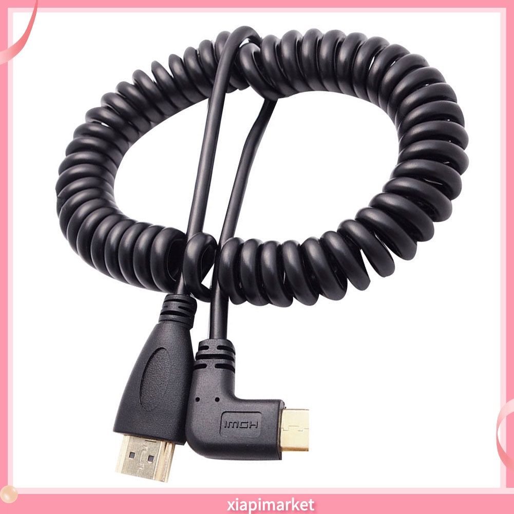Cáp chuyển đổi Mini HDMI sang HDMI bẻ góc 90 độ cho SLR PC