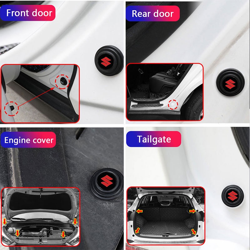 Miếng Dán Silicon Chống Sốc Chống Va Chạm Cách Âm Cho Cửa Xe Hơi Suzuki Swift XL7 vitara Jimny SX4 S-Cross Presso Ciaz ERTIGA Celerio