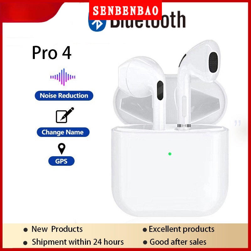 Tai Nghe Bluetooth Không Dây Pro 4 TWS Có Định Vị GPS Hỗ Trợ Điện Thoại Android