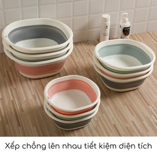 Thau Gấp Gọn, Chậu Xếp Gọn Silicon Mang Đi Du Lịch Thau Rửa Mặt, Rau Củ Tiện Lợi Đa Năng 88331 Mienphivanchuyen199k