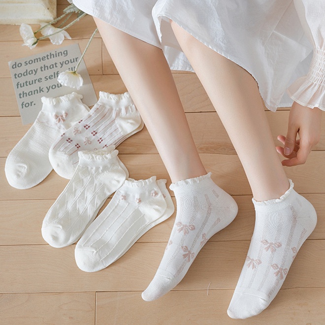 White Socks Maiden Lovely Sweet Ankle Sock Cotton Socks Short