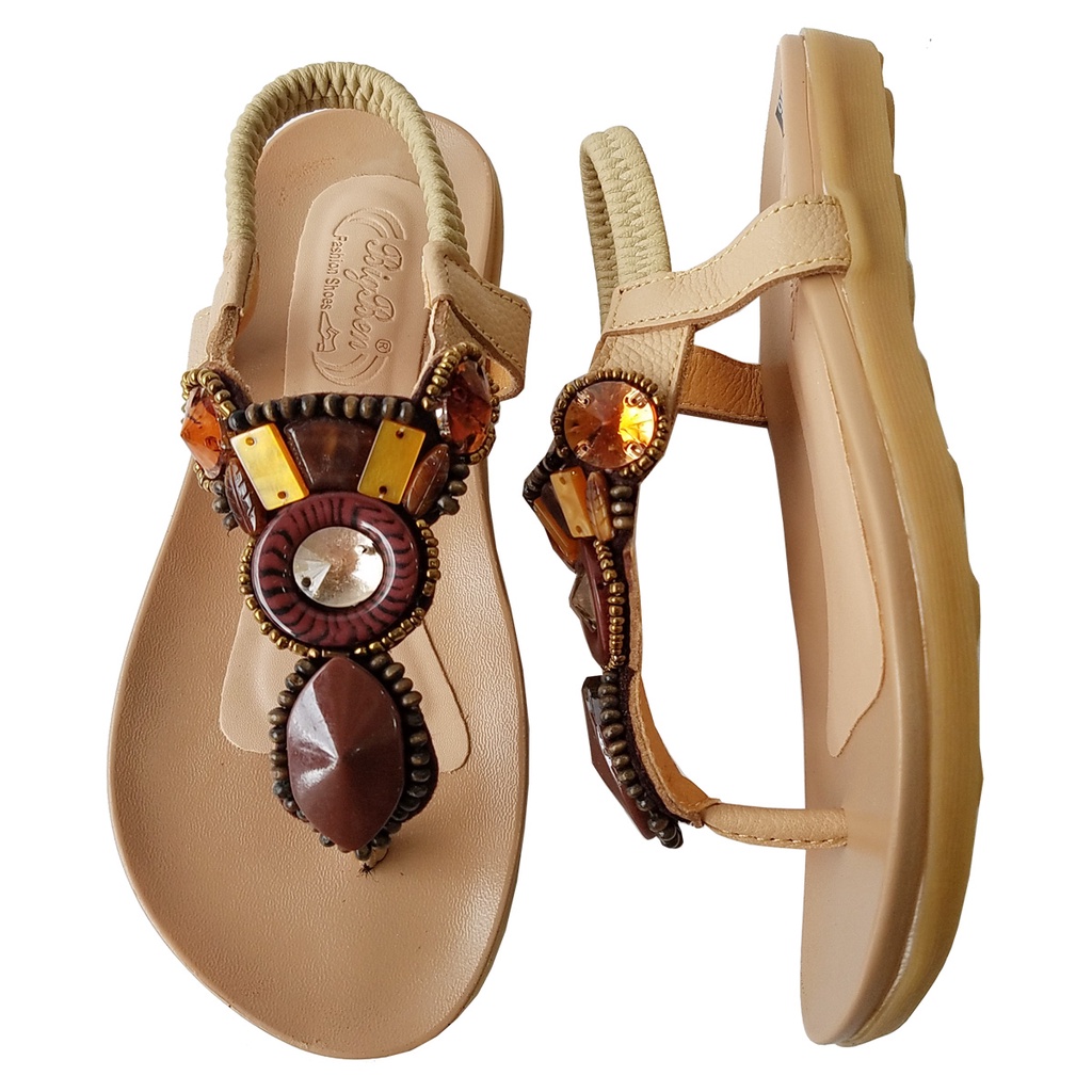 Sandal nữ quai kẹp da bò thời trang BIGGBEN HKD2949