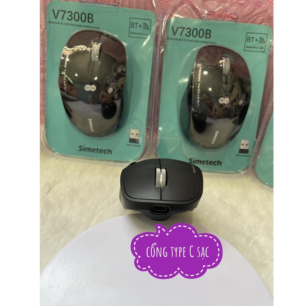 Mouse chuột máy tính không dây Bluetooth và Wireless đa năng simetech ...