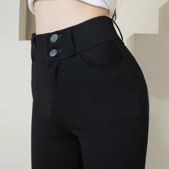 Women's High-waist Premium Pants Legging Logo Khuy – 5