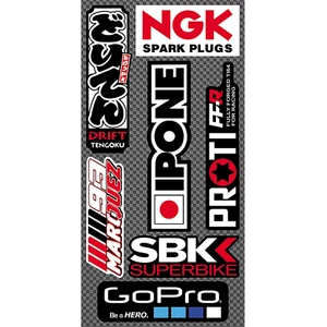 Set 8 Tem dán logo xe IIPONE siêu nét chính hãng decal không thấm nước công nghệ in MIMAKI NHẬT BẢN