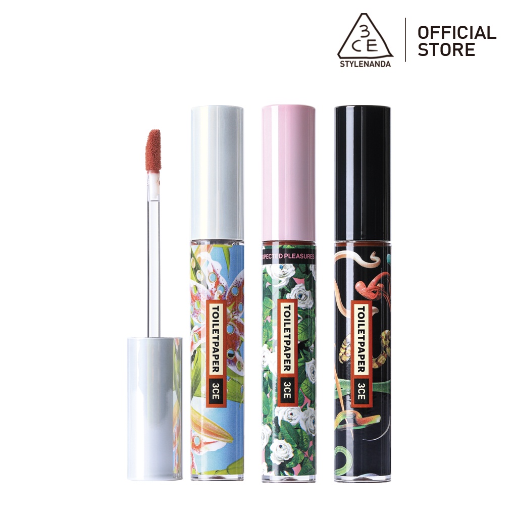Son Kem Lì 3CE Mịn Màng Như Nhung 3CE Velvet Lip Tint (TOILETPAPER) 4g | Official Store Lip Make up Cosmetic