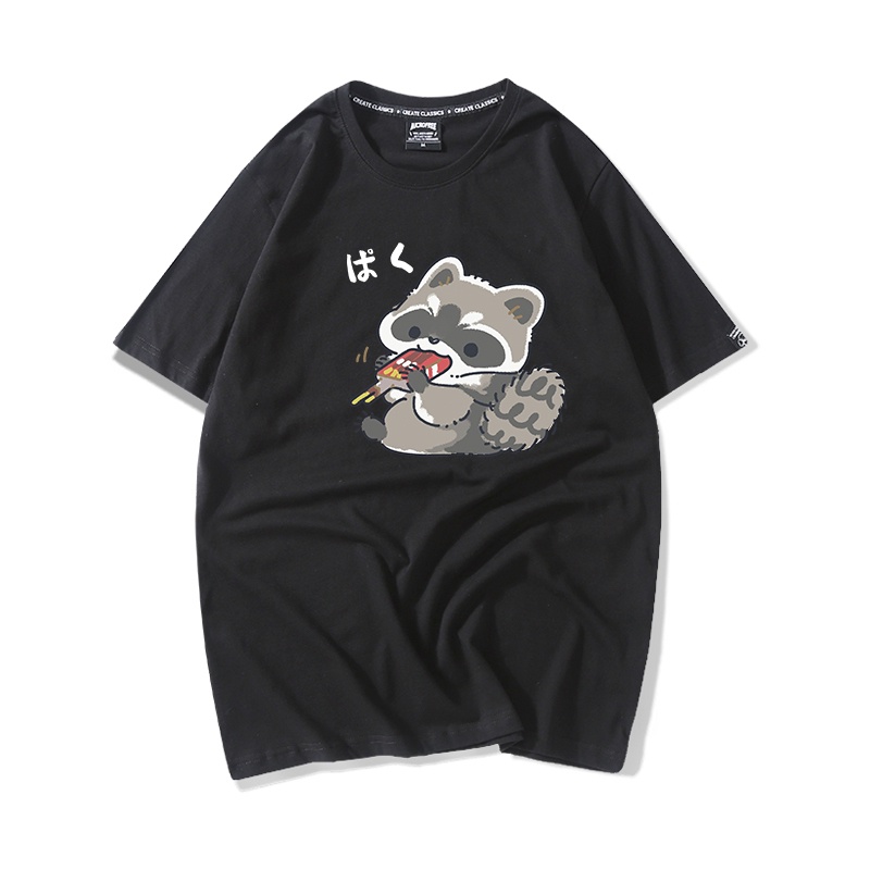 Áo Thun Nữ Tay Lỡ HappyFamily Form Rộng In Hình Chồn Mập Ú Dễ Thương Đáng Yêu Cotton 100 Cao Cấp