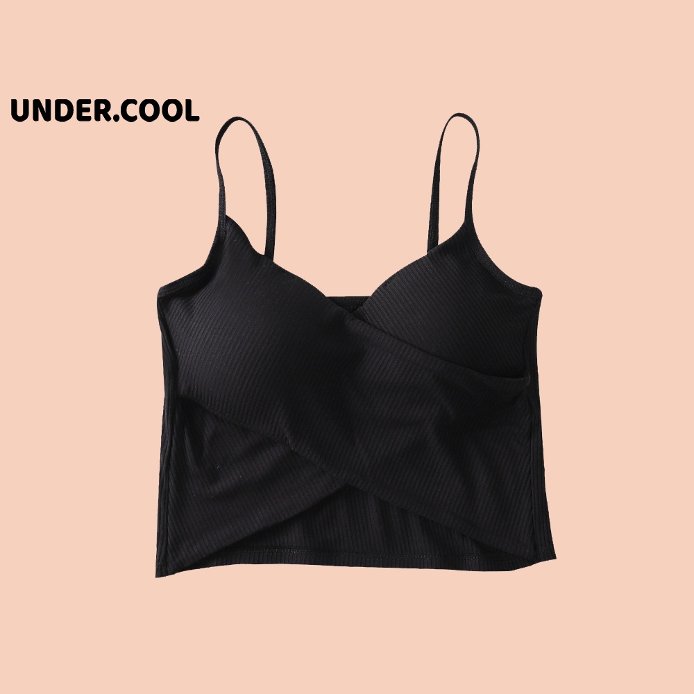 Áo Bra UNDERCOOL Cotton Thoáng Mát May Chéo Có Đệm Ngực AB03
