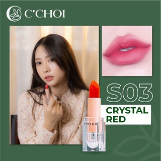 [Đỏ Pha Lê] Son Dưỡng Saffron C'CHOI - Dưỡng Ẩm Mềm Môi - Cải Thiện Thâm Môi - Màu S03