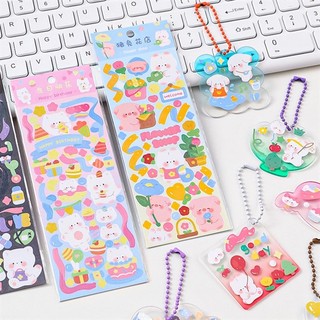 3 Sticker, Nhán Dán Fullcorlor 6*17,5Cm - Thỏ Hồng VPP