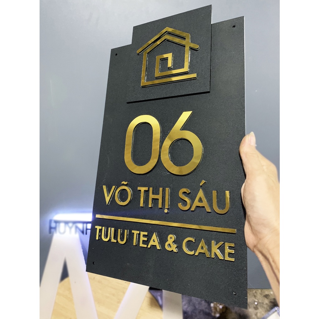Biển số nhà. Bảng số nhà. Đặt hàng theo yêu cầu. BSN-19