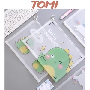 Bìa Đựng Tài Liệu A4 Túi Đựng Hồ Sơ Túi Zip Chống Nước Hình Dễ Thương TOMI 018
