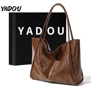 YADOU Hàng Mới Về Túi Xách Da PU Bóng Cỡ Lớn Thời Trang Thu Đông Cho Nữ