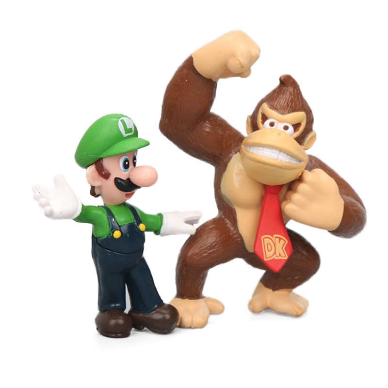 6 Chiếc Super Mario Bros.4 Series Trò Chơi Nhân Vật Hành Động Búp Bê Đồ Chơi Bánh Topper Xmas