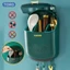 Hộp đựng đũa muỗng TORO có nắp đậy gắn tường chống bụi tích hợp móc treo