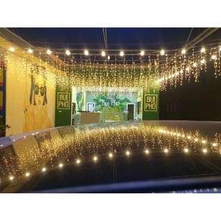 Đèn led Mành thả rủ 6m 24 sợi trang trí sảnh, ban công (ducphong)