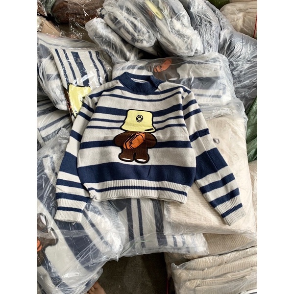 Áo len gấu thêu siêu Cute hàng QC L1