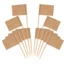 100 Miếng Cờ Tăm Trống Nhãn Mini Có Que Đánh Dấu Phô Mai Chọn Cho Bánh Cupcake Toppers Trái Cây Appe