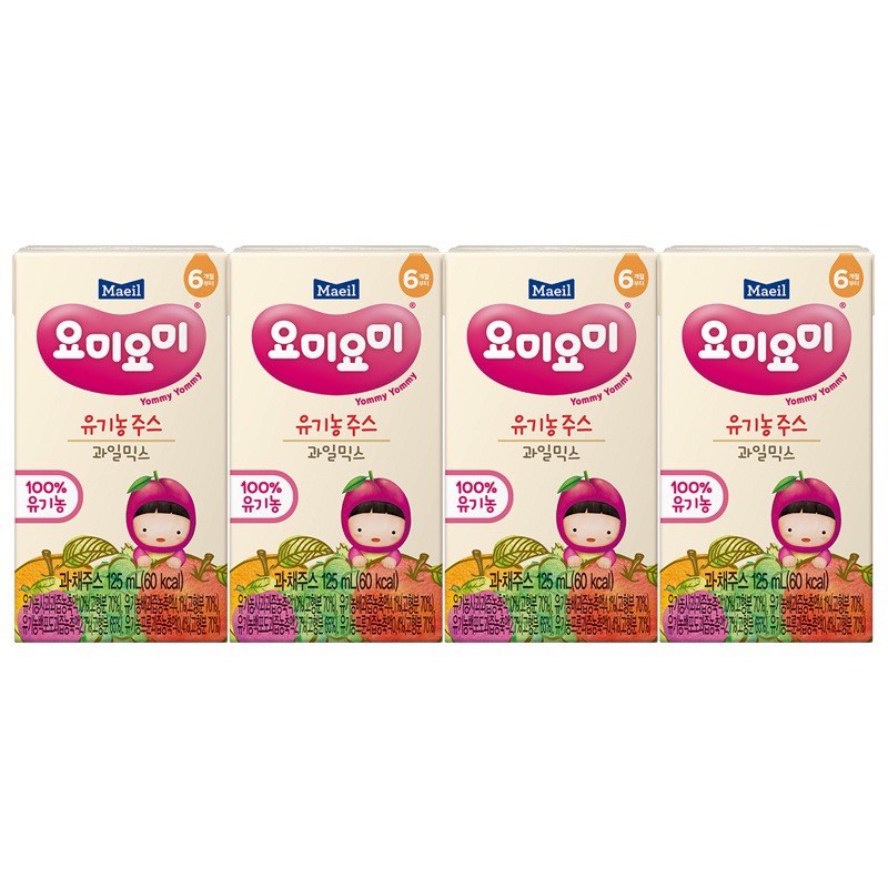 Ảnh Nước ép hoa quả Maeil Hàn Quốc hữu cơ, bổ sung vitamin, canxi cho bé từ 6 tháng hộp 125ml 3