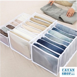 Túi Vải Lưới Đựng Quần Áo, Đồ Lót, Phụ Kiện Chia Ngăn Gấp Gọn 7 Ngăn/ 9 Ngăn GD613-KhayLuoi