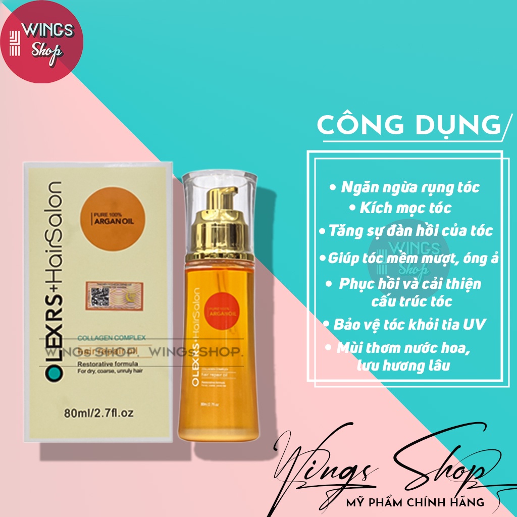 Tinh Dầu Dưỡng Tóc Phục Hồi, Dưỡng Tóc Siêu Mềm Mượt Olexrs Hair Salon 80ml