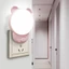 Đèn ngủ LED bảo vệ mắt, Đèn ngủ cắm dễ thương, Công tắc nút, Màu trắng / ấm 2 màu sáng cho phòng khách Phòng ngủ