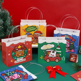 Túi Đựng Quà Noel Merry Christmas Mẫu Mới 21*19*9Cm - Thỏ Hồng VPP
