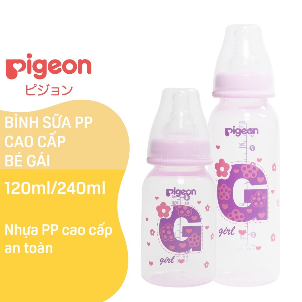 Bình Sữa Pigeon PP Cao Cấp Hình Chữ G 120ml/ 240ml