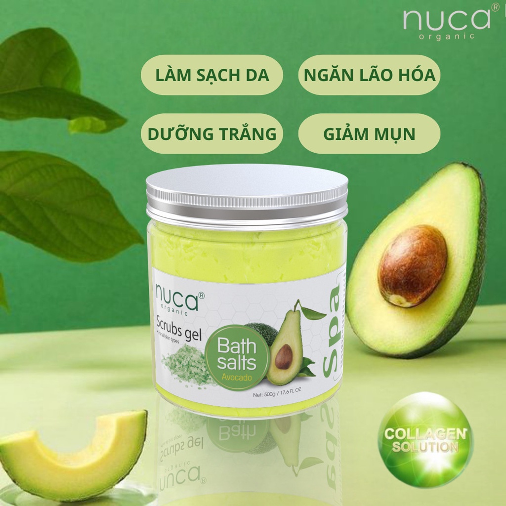 [Mới] Muối Tắm Tẩy Tế Bào Chết Cơ Thể Giảm Mụn Lưng NUCA 550g