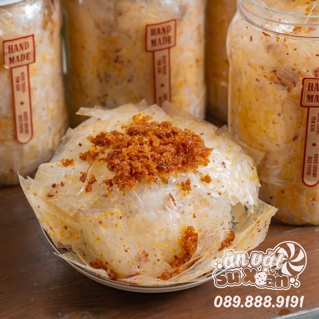 Bánh tráng tôm khô cháy tỏi Ăn Vặt Su Xoắn