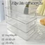 Hộp / Khay Arcylic Trong Suốt Để Bàn Đựng Đồ Đa Năng Có Tay Cầm Tiện Lợi 25.7x15x7.5cm