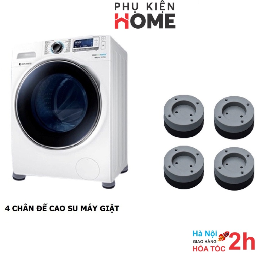 Bộ 4 Chân Đế Máy Giặt, Miếng Đệm Cao Su Lót Chân Máy Giặt, Chống Ồn, Chống Rung, Chống Di Chuyển. PhuKienHome 5960