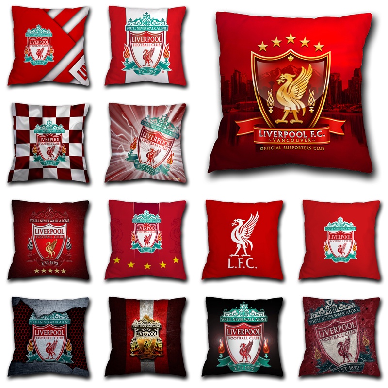 Vỏ Gối Polyester Một Mặt In Logo Câu Lạc Bộ Bóng Đá Liverpool Trang Trí Nhà Cửa / Xe Hơi (Không Kèm Lõi)