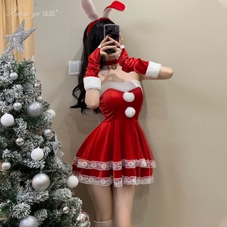 Váy Giáng Sinh Xianyi Váy Giáng Sinh Nữ Ống Top Đầm Thỏ Cô Gái Cos Đồng Phục Neo Khiêu Vũ Halloween Trang Phục s3