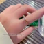 Nhẫn nữ chất liệu titan không gỉ đính đá pha lê mạ vàng 18k trang sức titan phong cách hàn quốc đơn giản