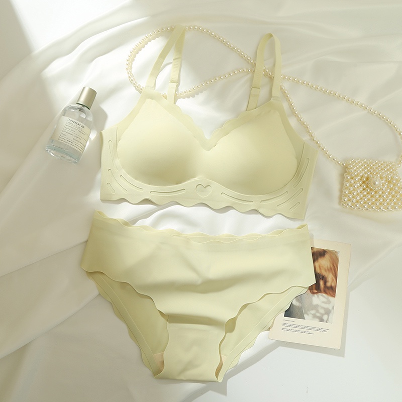 Bộ Áo Ngực Thể Thao + Quần Lót Không Dây Cài Khóa Sau Lưng Thời Trang Cho Nữ